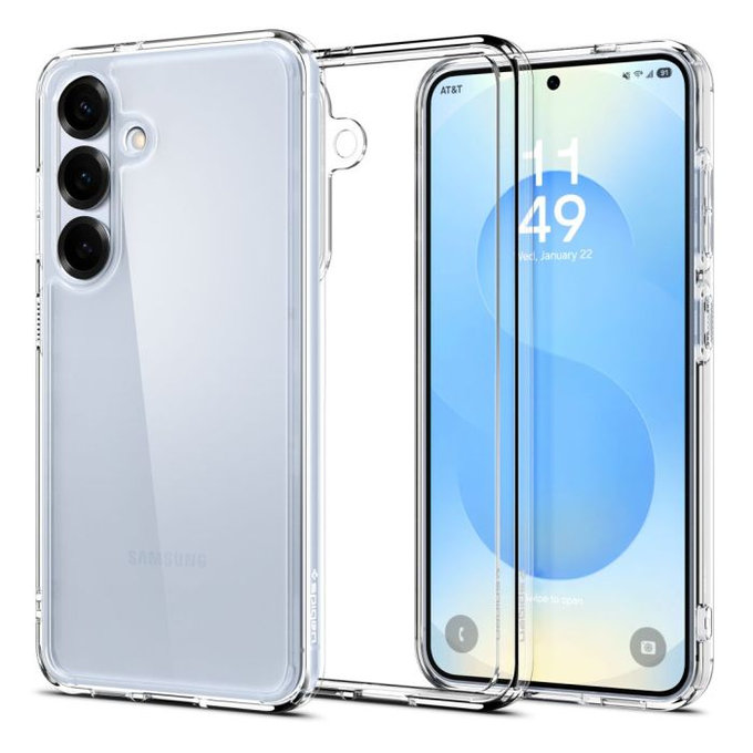 Spigen - Étui Ultra Hybrid pour Samsung Galaxy S25+, Crystal Clear
