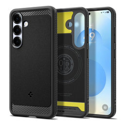 Spigen - Étui Rugged Armor avec MagSafe pour Samsung Galaxy S25, Matte Black