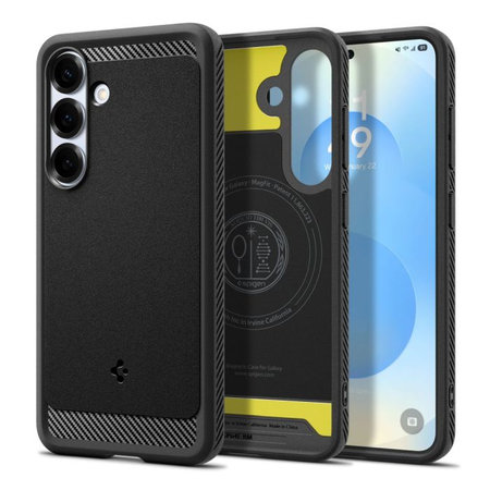 Spigen - Étui Rugged Armor avec MagSafe pour Samsung Galaxy S25, Matte Black