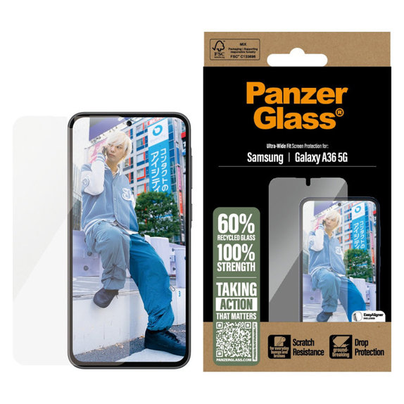 Verre trempé UWF pour Samsung A36 5G, Transparente, PanzerGlass