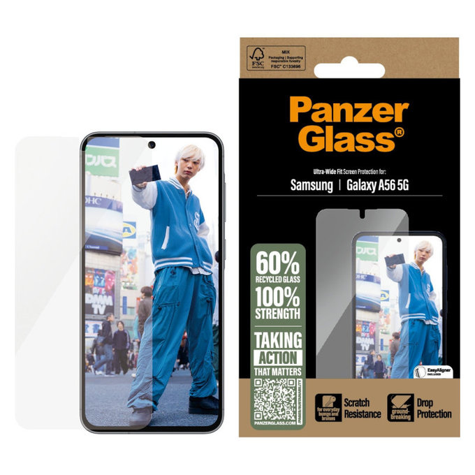 Verre trempé UWF pour Samsung A56 5G, Transparente, PanzerGlass