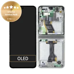 Samsung Galaxy Z Flip 5 F731B - Écran LCD + Ecran Tactile + Cadre (Cream) - GH82-31827B Genuine Service Pack