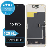 Écran Soft OLED pour iPhone 15 Pro - Vitre tactile + Châssis, DIAGNOSTIC