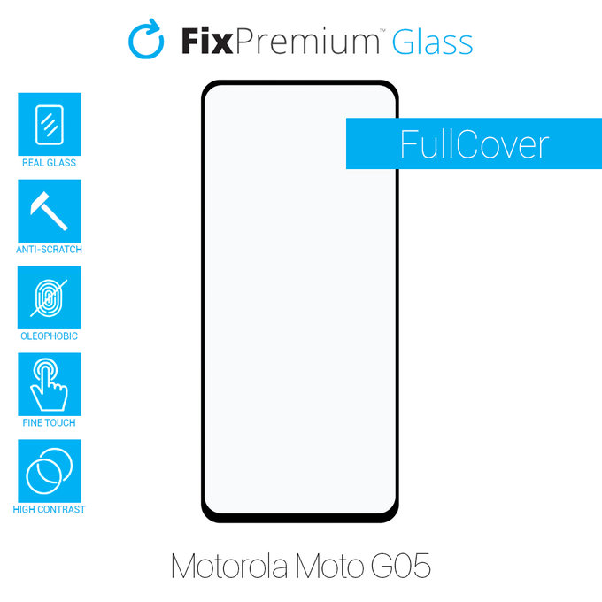 FixPremium FullCover Glass - Verre trempé pour Motorola Moto G05
