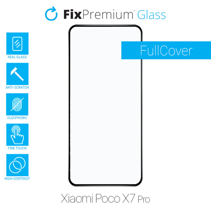 FixPremium FullCover Glass - Verre trempé pour Xiaomi Redmi Note 14 Pro 4G 24116RACCG