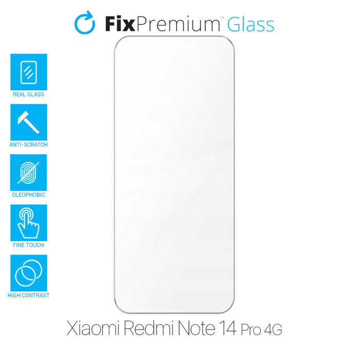 FixPremium Glass - Verre trempé pour Xiaomi Redmi Note 14 Pro 4G 24116RACCG