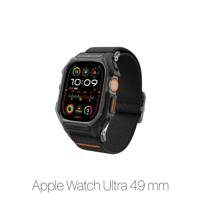 Spigen - Bracelet Lite Fit "Pro" pour Apple Watch Ultra (49mm), Matte Black