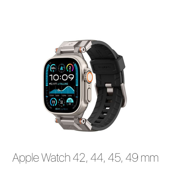 Spigen - Bracelet Durapro Armor pour Apple Watch (42, 44, 45, 49mm), gris