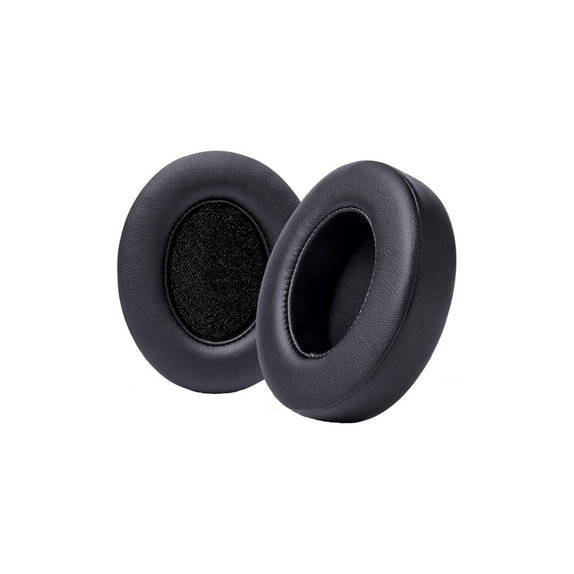 Coussinets de rechange pour Beats Studio 2, 3, Mousse à mémoire + cuir PU, Noires, 1 Paire