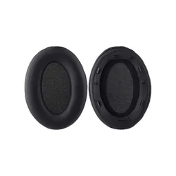 Coussinets de rechange pour Sony WH-1000XM3, Mousse à mémoire + cuir PU, Noires, 1 Paire