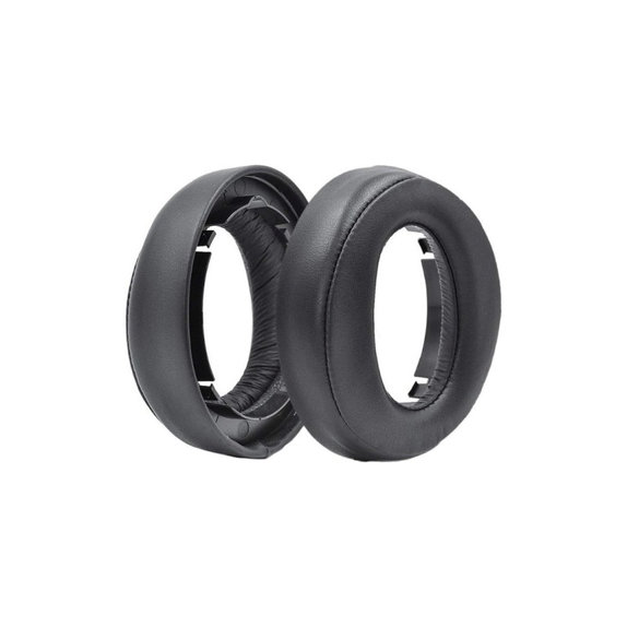 Coussinets de rechange pour Sony Playstation Platinum, Mousse à mémoire + cuir PU, Noires, 1 Paire