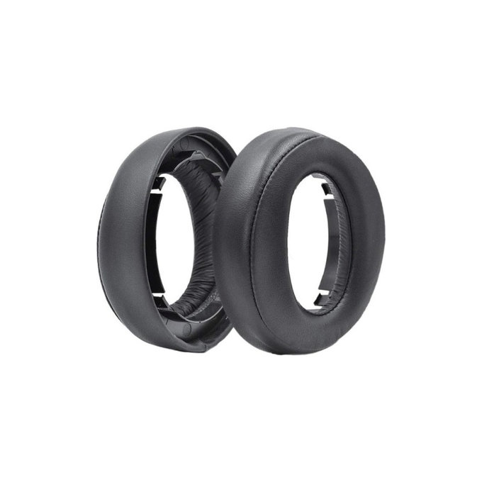 Coussinets de rechange pour Sony Playstation Platinum, Mousse à mémoire + cuir PU, Noires, 1 Paire