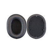 Coussinets de rechange pour Sony WH-1000XM5, Mousse à mémoire + cuir PU, Noires, 1 Paire