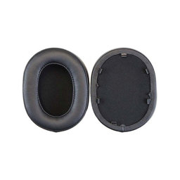 Coussinets de rechange pour Sony WH-1000XM5, Mousse à mémoire + cuir PU, Noires, 1 Paire