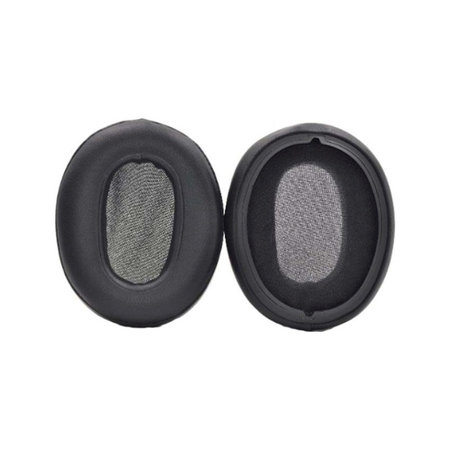 Coussinets de rechange pour Sony WH-XB900N, Mousse à mémoire + cuir PU, Noires, 1 Paire