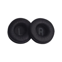 Coussinets de rechange pour JBL Tune450, Mousse à mémoire + cuir PU, Noires, 1 Paire