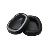Coussinets de rechange pour Logitech G433, Mousse à mémoire + cuir PU, Noires, 1 Paire