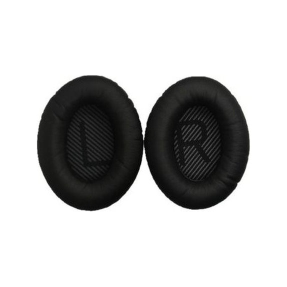 Coussinets de rechange pour Bose QuietComfort 35, Mousse à mémoire + cuir PU, Noires, 1 Paire