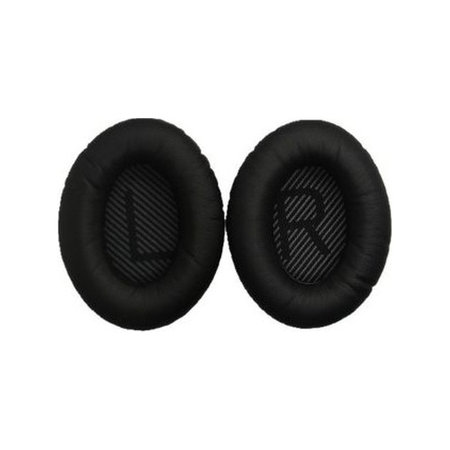 Coussinets de rechange pour Bose QuietComfort 35, Mousse à mémoire + cuir PU, Noires, 1 Paire