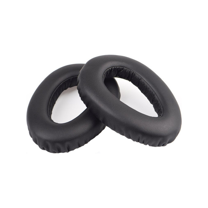 Coussinets de rechange pour Sennheiser PXC550, Mousse à mémoire + cuir PU, Noires, 1 Paire