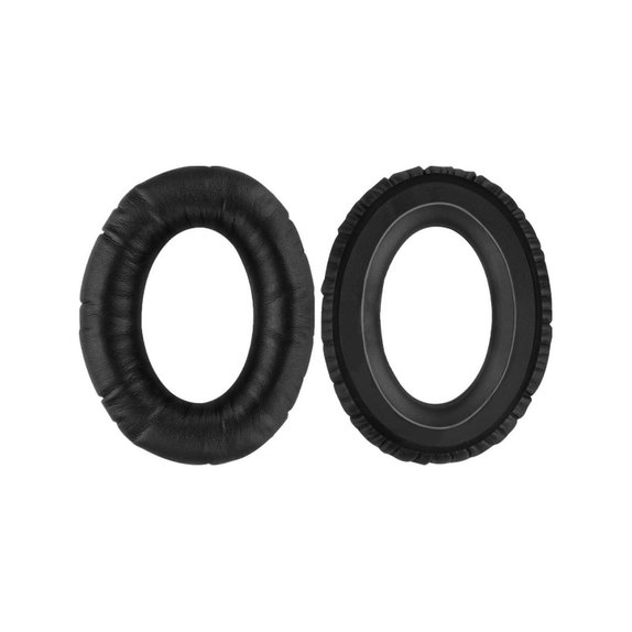 Coussinets de rechange pour Sennheiser HD650, Mousse à mémoire + cuir PU, Noires, 1 Paire