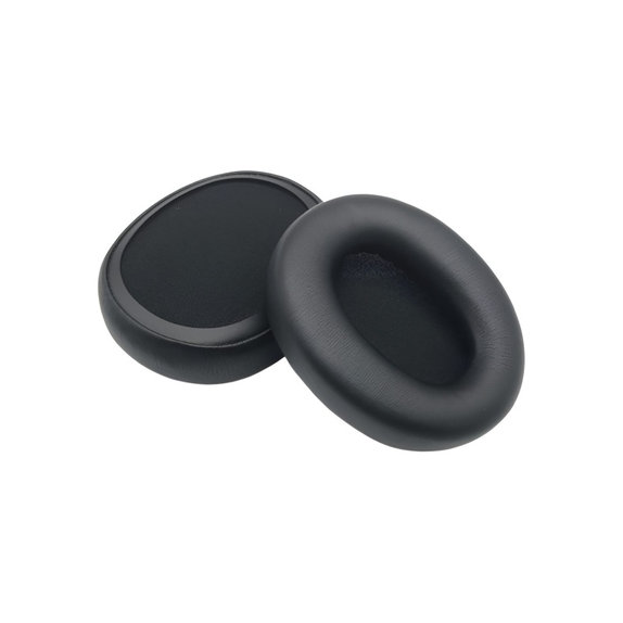 Coussinets de rechange pour Skullcandy Crusher ANC 2, Mousse à mémoire + cuir PU, Noires, 1 Paire