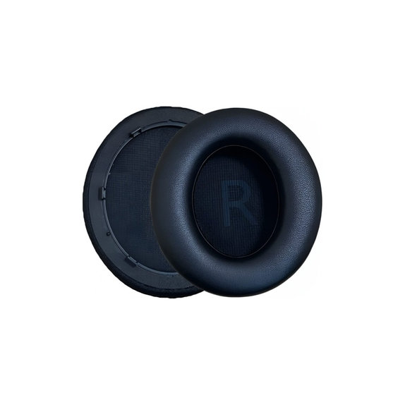 Coussinets de rechange pour Anker Soundcore Life Q45, Mousse à mémoire + cuir PU, Noires, 1 Paire