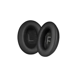 Coussinets de rechange pour Bose QuietComfort 45, Mousse à mémoire + cuir PU, Noires, 1 Paire