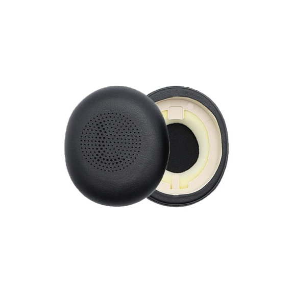 Coussinets de rechange pour Jabra Evolve2 65UC, Elite 45H, Mousse à mémoire + cuir PU, Noires, 1 Paire