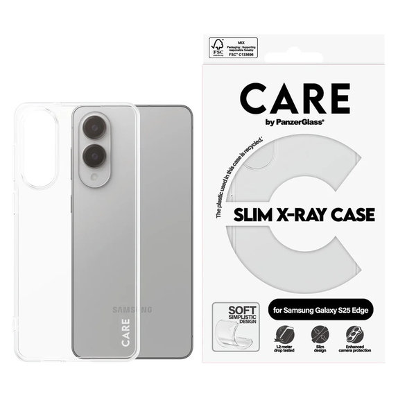 Étui X-Ray pour Samsung Galaxy S25 Edge, Transparent, PanzerGlass