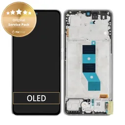 Xiaomi Poco M7 Pro 5G - Écran LCD + Écran tactile + Cadre (Silver) - 5600070O17P00 Genuine Service Pack