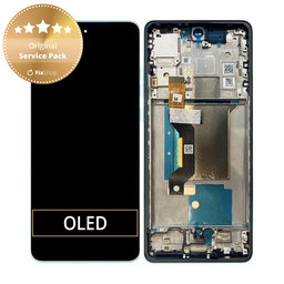 Motorola Edge 60 Fusion - Écran LCD + Écran tactile + Cadre (Amazonite) - 5D68C29879 Genuine Service Pack