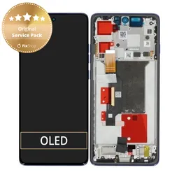 Motorola Edge 60 Pro - Écran LCD + Écran tactile + Cadre (Dazzling Blue) - 5D68C30046 Genuine Service Pack