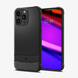 Spigen - Coque Rugged Armor avec MagSafe pour iPhone 15 Pro Max, Matte Black