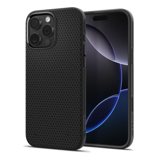 Spigen - Coque Liquid Air "T" avec MagSafe pour iPhone 16 Pro Max, Matte Black