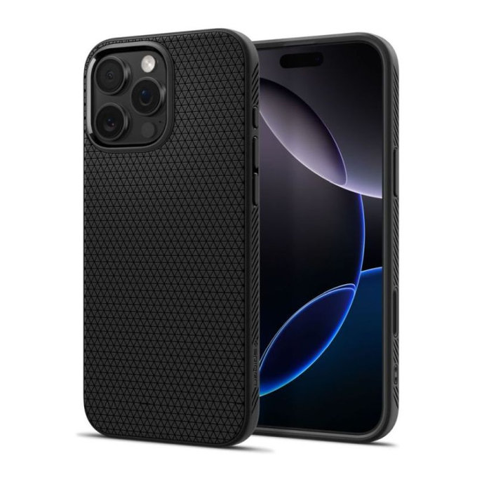 Spigen - Coque Liquid Air "T" avec MagSafe pour iPhone 16 Pro, Matte Black