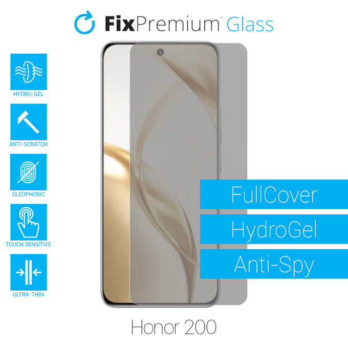 FixPremium HydroGel Anti-Spy - Protecteur d'écran pour Honor 200