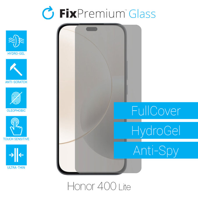 FixPremium HydroGel Anti-Spy - Protecteur d'écran pour Honor 400 Lite