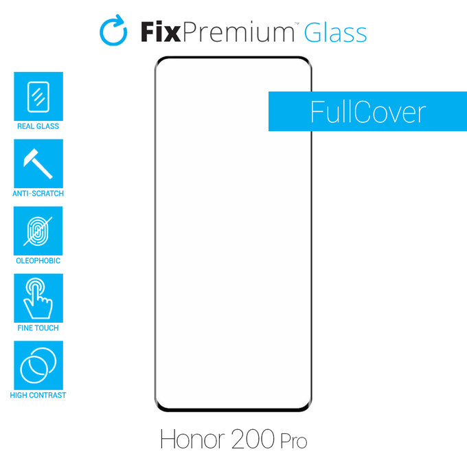 FixPremium FullCover Glass - Verre trempé pour Honor 200 Pro