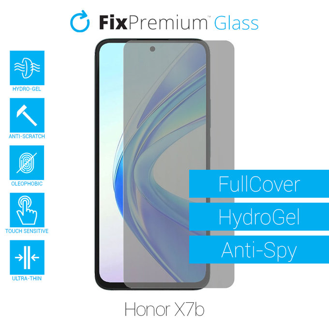 FixPremium HydroGel Anti-Spy - Protecteur d'écran pour Honor X7b