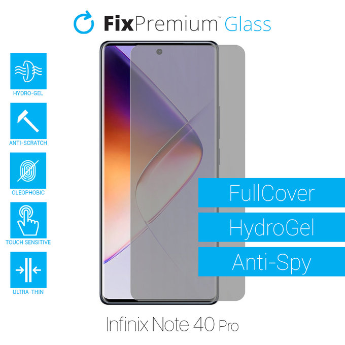 FixPremium HydroGel Anti-Spy - Protecteur d'écran pour Infinix Note 40 Pro