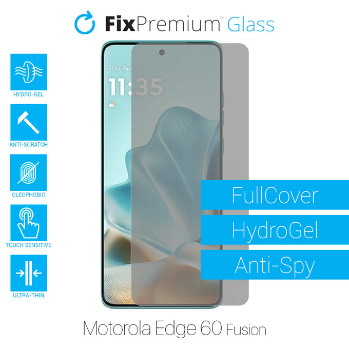 FixPremium HydroGel Anti-Spy - Protecteur d'écran pour Motorola Edge 60 Fusion