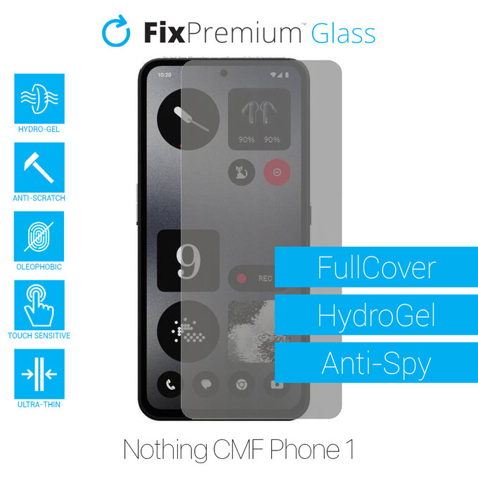 FixPremium HydroGel Anti-Spy - Protecteur d'écran pour Nothing CMF Phone 1