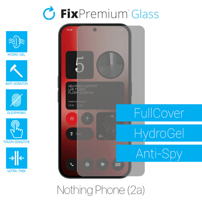 FixPremium HydroGel Anti-Spy - Protecteur d'écran pour Nothing Phone (2a)