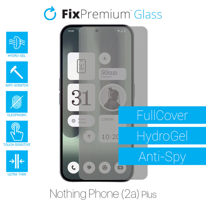FixPremium HydroGel Anti-Spy - Protecteur d'écran pour Nothing Phone (2a) Plus
