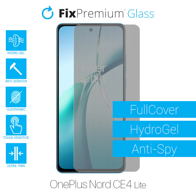 FixPremium HydroGel Anti-Spy - Protecteur d'écran pour OnePlus Nord CE4 Lite