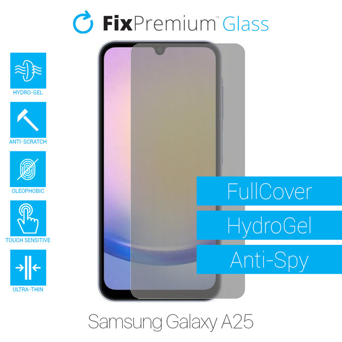 FixPremium HydroGel Anti-Spy - Protecteur d'écran pour Samsung Galaxy A25 A256