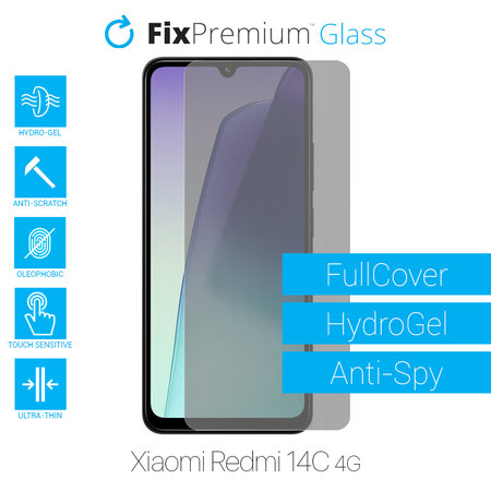 FixPremium HydroGel Anti-Spy - Protecteur d'écran pour Xiaomi Redmi 14C 4G