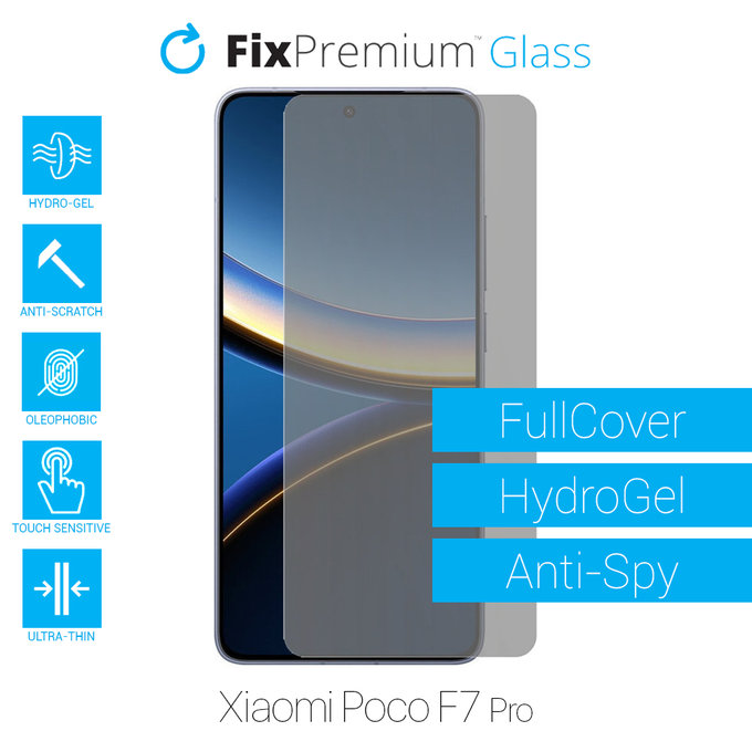 FixPremium HydroGel Anti-Spy - Protecteur d'écran pour Xiaomi Poco F7 Pro
