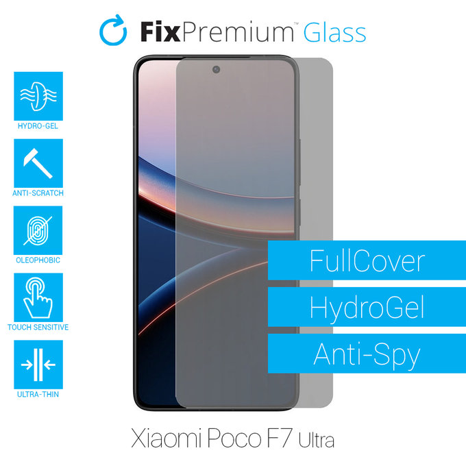 FixPremium HydroGel Anti-Spy - Protecteur d'écran pour Xiaomi Poco F7 Ultra